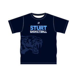 STURT SABRES BASKETBALL CLUB - Unisex Adult Short Sleeve T-Shirt