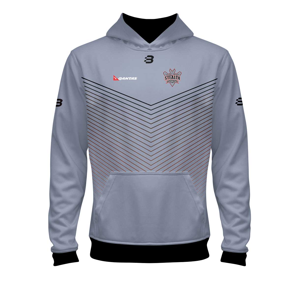 Custom Sublimated Hoodies - Any Colour, Unlimited Logos - Stealth Bombers Example