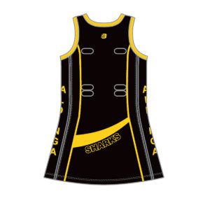 VL84910 - aldinga netball club - youth dress - standard length - back