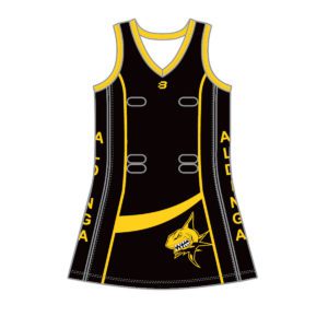 VL84910 - aldinga netball club - youth dress - standard length - front