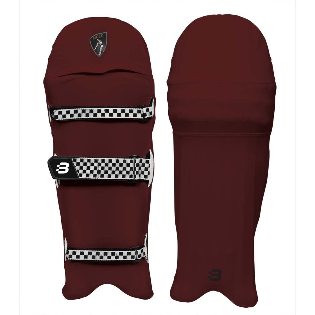 Custom Cricket Pad Covers - Match any Colour - Maroon Sample