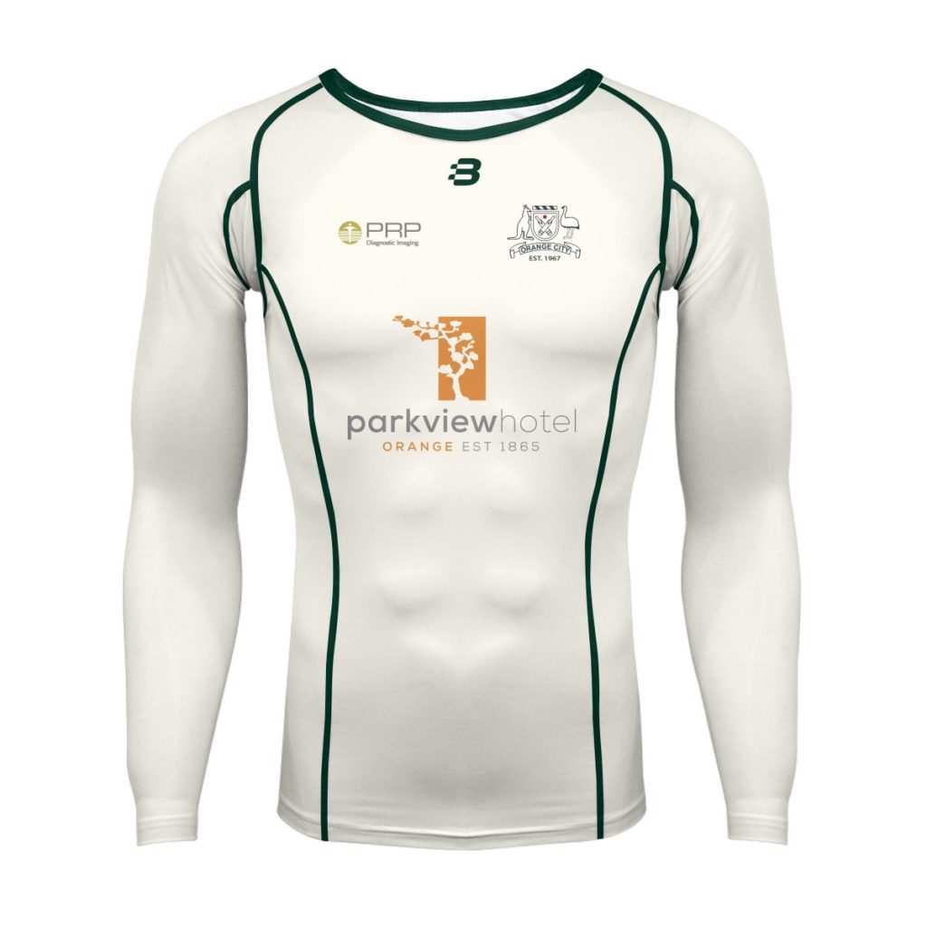 Custom Cricket Compression Apparel - Beige - Long Sleeve