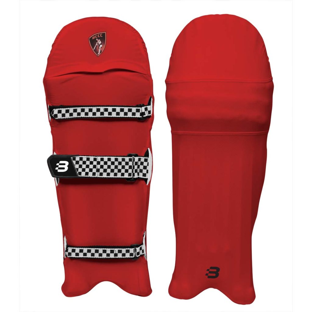 Custom Cricket Pad Covers - Match any Colour - Red Sample