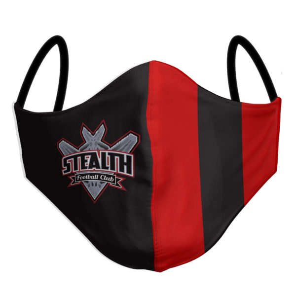Custom Aussie Rules Football Apparel - Stealth Football Club Example - Face Mask - Any Design, Any Colour - Add Your Logo - Front
