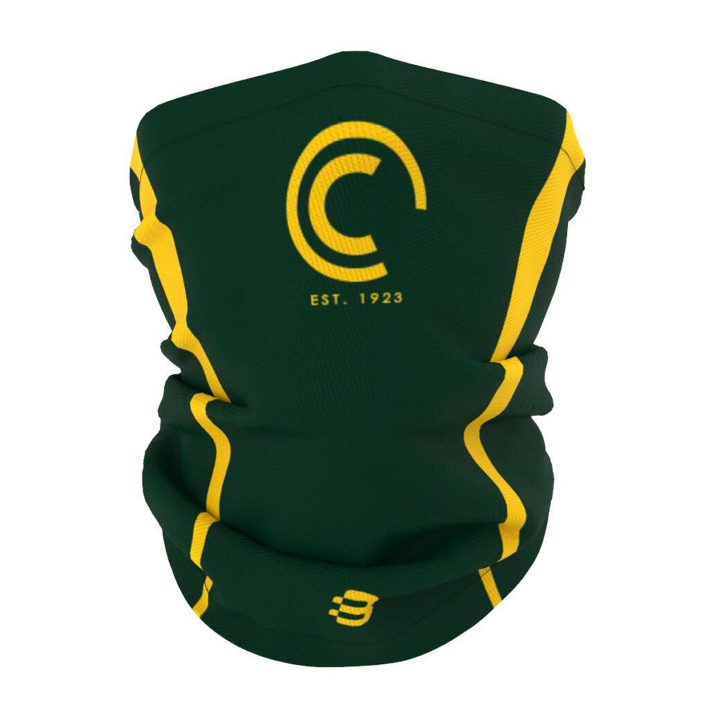 Custom Cricket Apparel - Cluden Cricket Club Example - Neck Protection - Any Design, Any Colour - Add Your Logo - Front