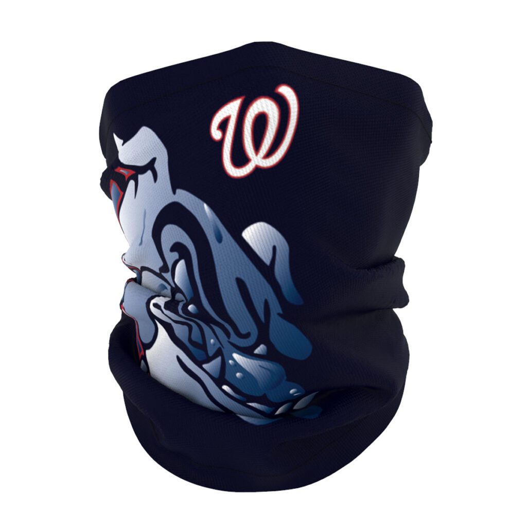 Custom Baseball Apparel - Wests Bulldogs Example - Neck Protection - Any Design, Any Colour - Add Your Logo - Front