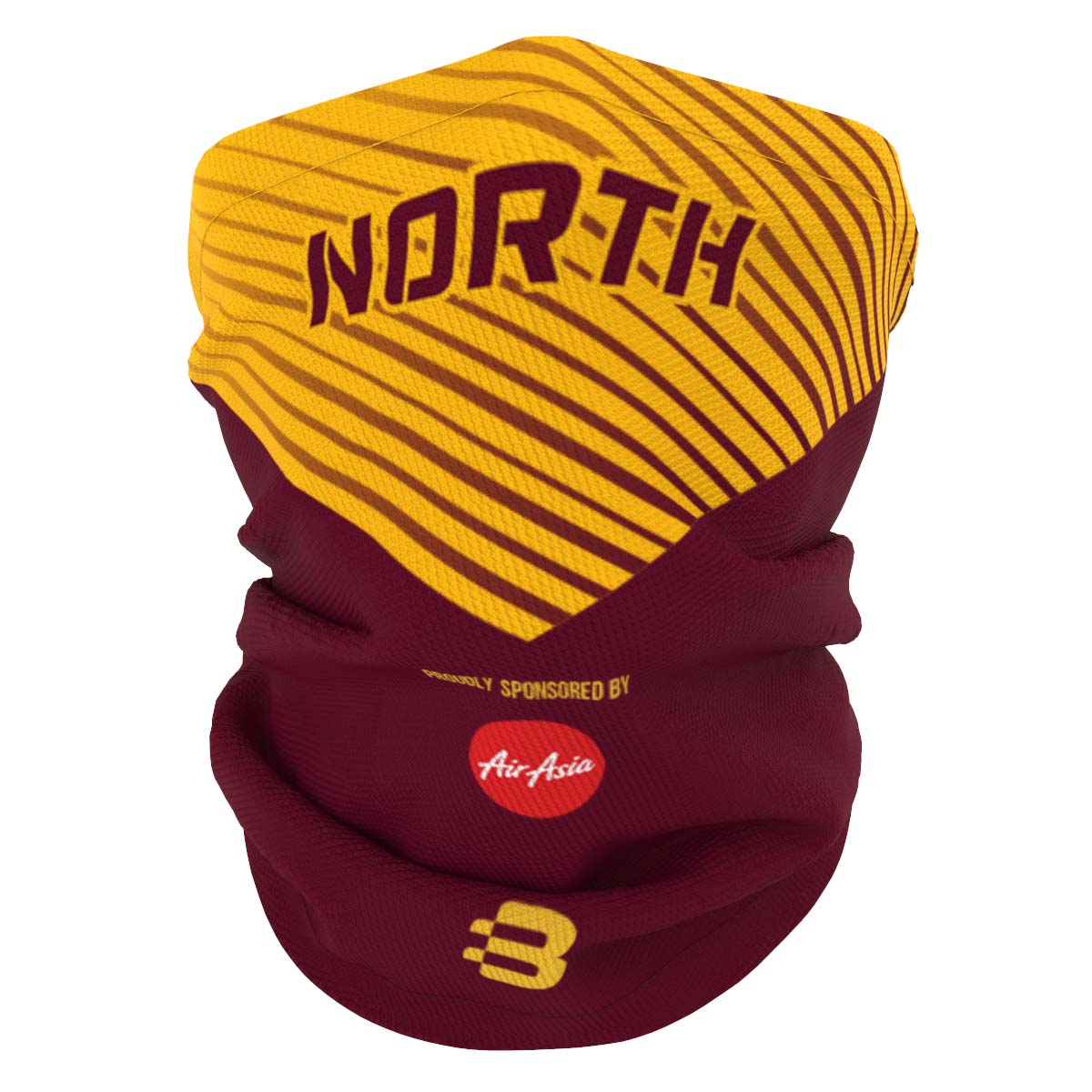 Custom Basketball Accessories - North Basketball Example - Neck & Face Protection - Any Design, Any Colour - Add Your Logo - Front