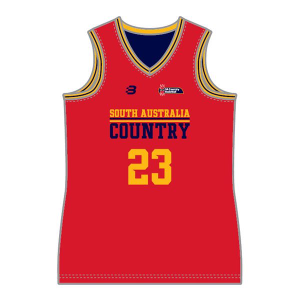 VL88008 - sa country basketball - 6240 reversible basketball singlet - unisex youth - front