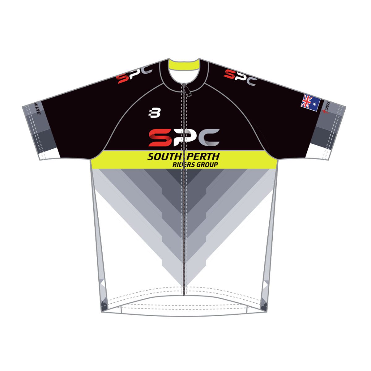 SPC Riders Group - Unisex - Sportive Cycling Jersey - Blackchrome