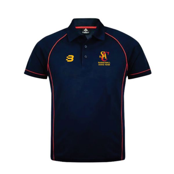 SA Country Basketball SPP Coach/Manager - Polo Shirt - Men's - Blackchrome