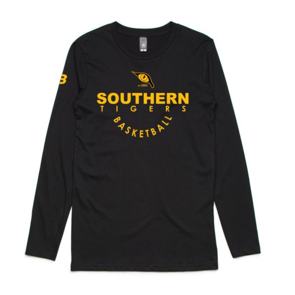 OS3757 - southern tigers basketball club - black ls tee - mens_front