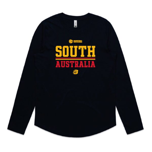 OS3880 - basketball sa state team player - Long sleeve Tshirt - women's - navy 2