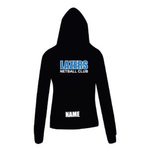 OS3900 - Lazers Netball - hoodie - adult and juniors - with name - back