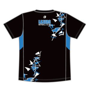 VL87787 - Lazers Netball - SB7064UY t-shirt - unisex youth - back