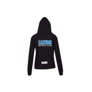 Lazers Netball Club - Womans/Youth Zip Hoodie - Name