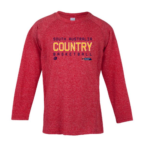 SA COUNTRY BASKETBALL - COACHES MERCHANDISE - HEATHER RED TSHIRT - LS - YOUTH