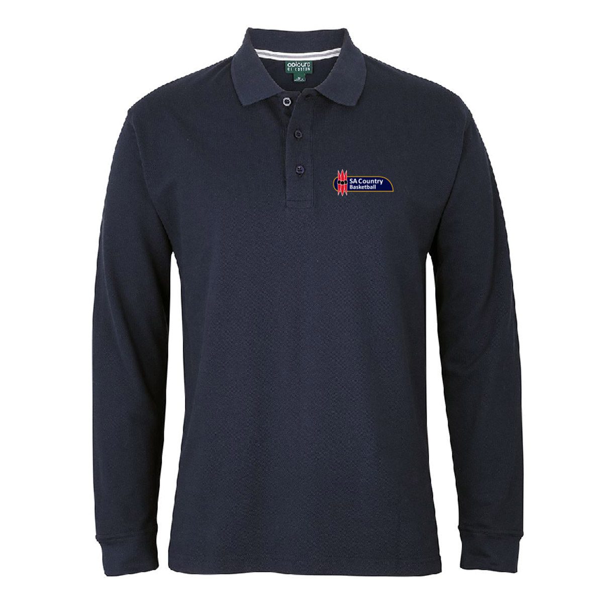 SA COUNTRY BASKETBALL - STAFF - NAVY LS POLO SHIRT - Blackchrome