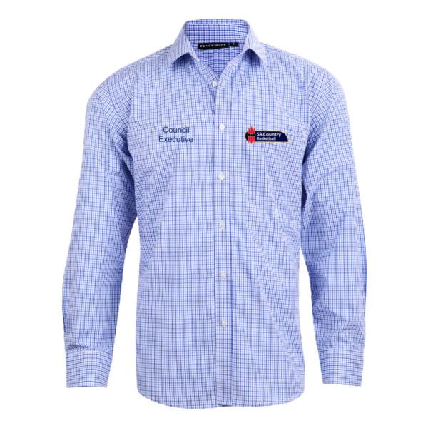 SA COUNTRY BASKETBALL - COUNCIL EXECUTIVE - BLUE CHECK CORPORATE SHIRT