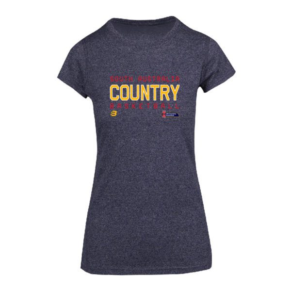 SA COUNTRY BASKETBALL - GENERAL SUPPORTER - HEATHER NAVY TSHIRT - WOMENS