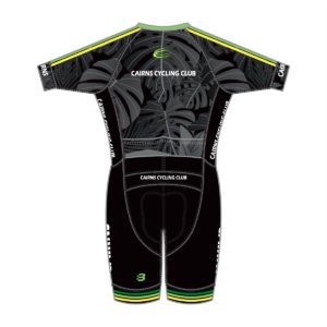 Cairns Cycling Club – MENS SKINSUIT WITH POCKETS – BLACK