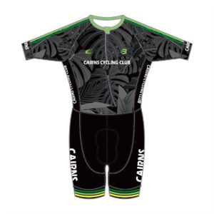 Cairns Cycling Club – MENS SKINSUIT WITH POCKETS – BLACK