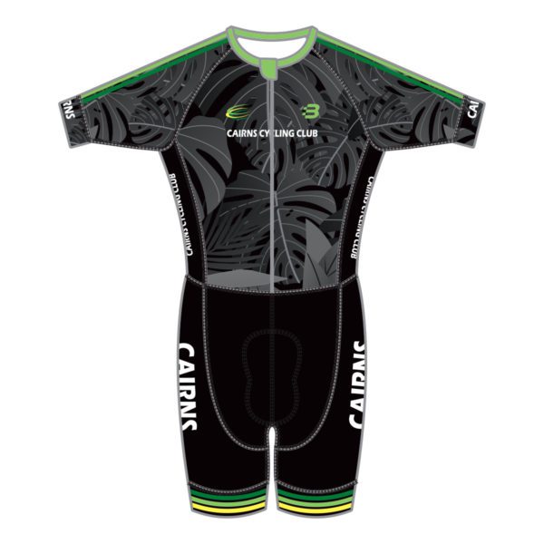 Cairns Cycling Club - YOUTH SKINSUIT WITH WITHOUT POCKETS - BLACK