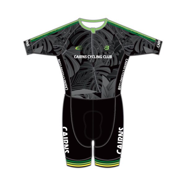 Cairns Cycling Club – MENS SKINSUIT WITHOUT POCKETS – BLACK