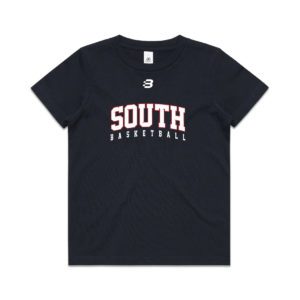 SOUTH ADELAIDE BASKETBALL CLUB - T-SHIRT - NAVY - YOUTH