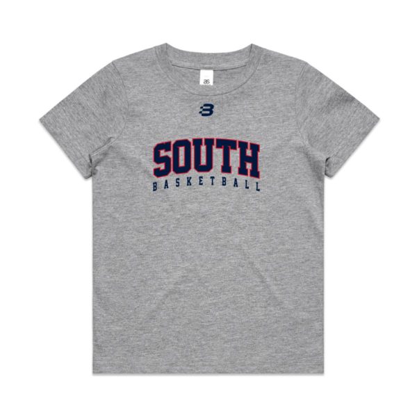 OS4472 - south adelaide basketball club - youth tshirt - grey marle