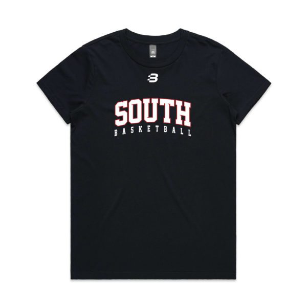 SOUTH ADELAIDE BASKETBALL CLUB - T-SHIRT - WOMENS - NAVY