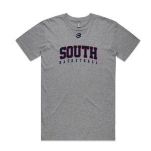 SOUTH ADELAIDE BASKETBALL CLUB - T-SHIRT - MENS - GREY