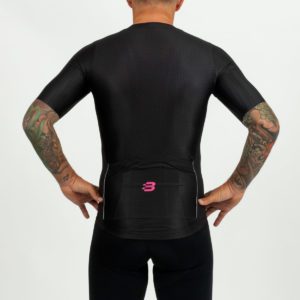 Mens– Elite Cycling Jersey – Black - Back