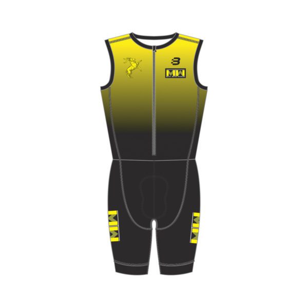 MWT - MENS - SLEEVELESS TRISUIT - YELLOW