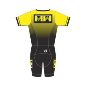 MWT - MENS - SHORT SLEEVE TRISUIT - YELLOW