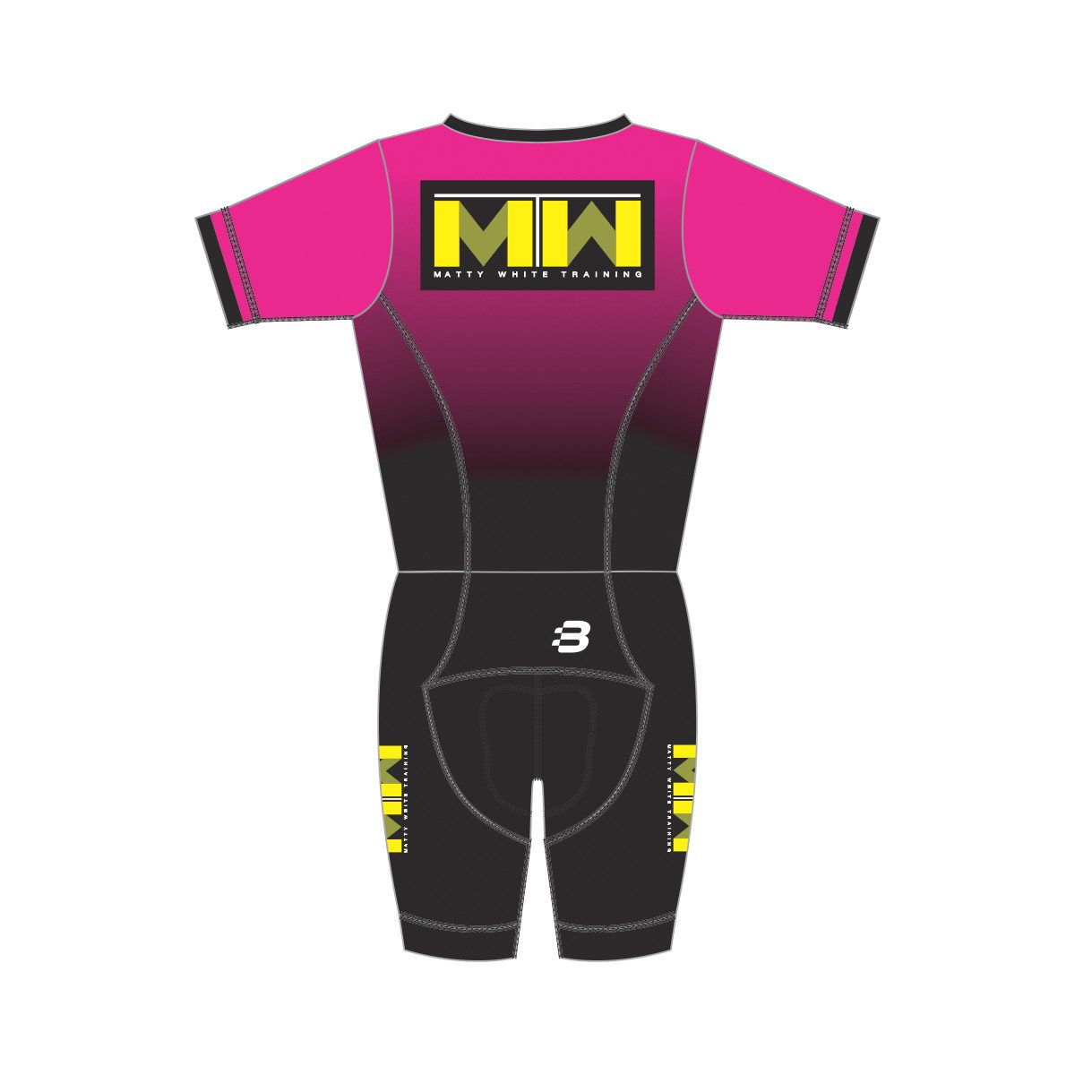 MWT - MENS - SHORT SLEEVE TRISUIT - PINK - Blackchrome