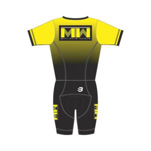 MWT - WOMENS - SHORT SLEEVED TRISUIT - YELLOW