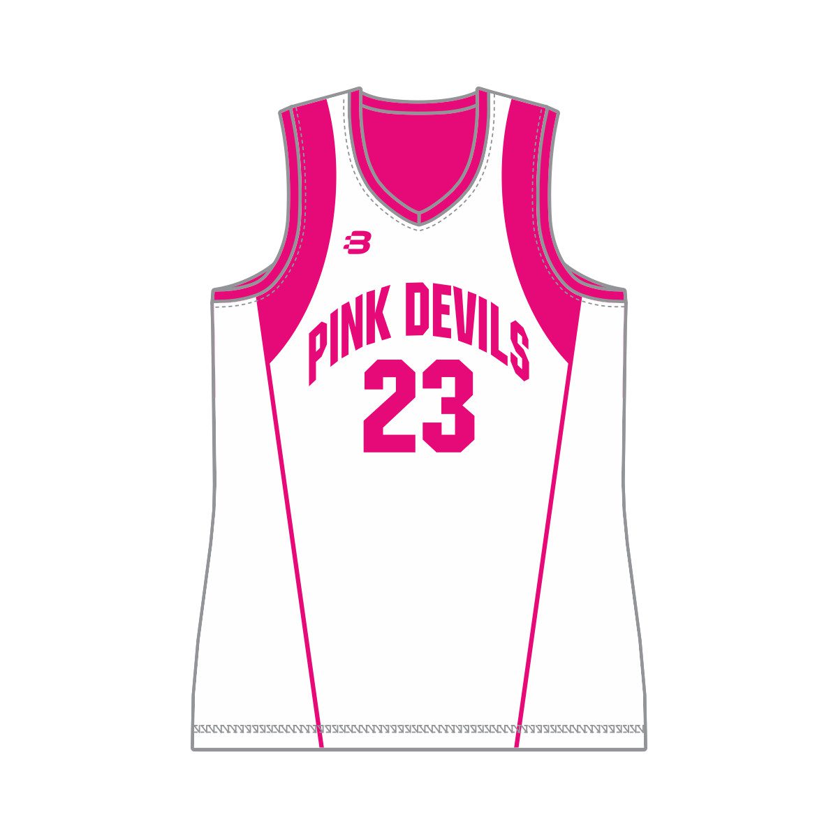 Sturt Sabres Basketball Club Domestic Pink Devils Reversible Basketball Singlet Womens 5350