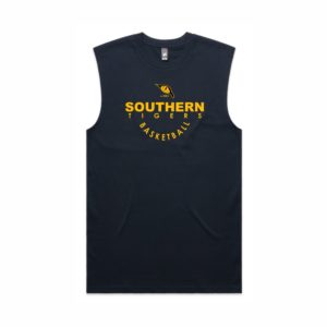 OS4687 - southern tigers basketball club - black sleeveless tee - mens