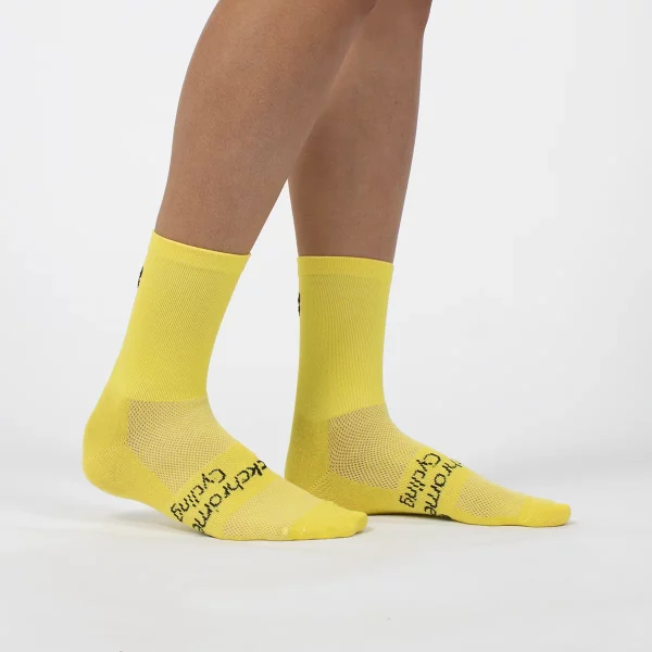 Knitted Cycling Socks - Yellow
