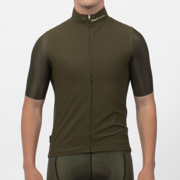 Men's Pro Fit Cycling Gilet – Olive - Front