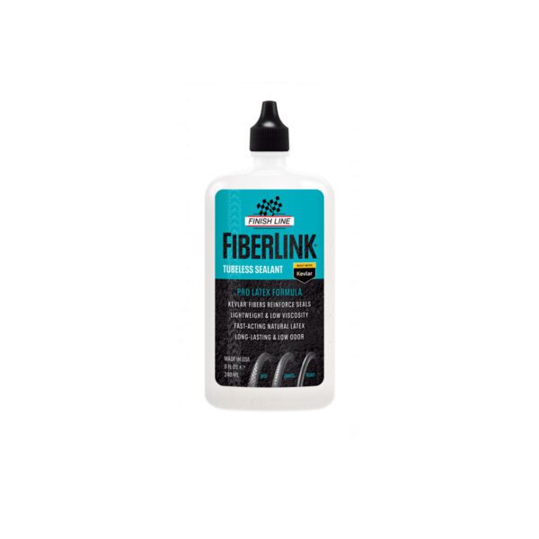 Finish Line Tubeless Sealant Fiberlink Pro Latex 8oz Blackchrome