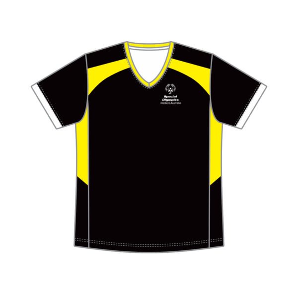 SPECIAL OLYMPICS WESTERN AUSTRALIA - V NECK T-SHIRT WITH SIDE PANELS - YOUTH