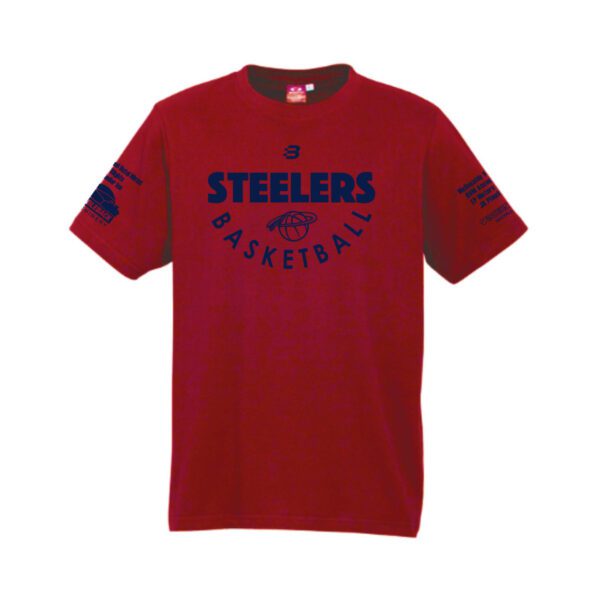 OS2889 - whyalla steelers basketball club - tshirt ss - adult - red_front