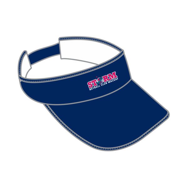 VL95388 - storm netball club mackay - 738 - soft peak visor - adult(curves)_back