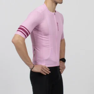 Men’s – Short Sleeve Cycling Jersey – Pink Classic - Right