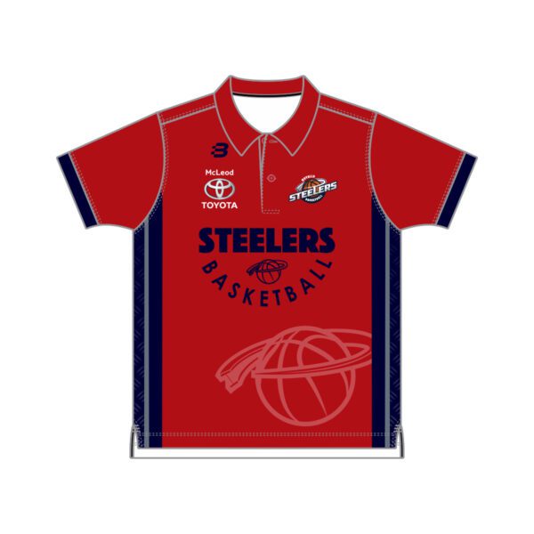 WHYALLA BASKETBALL CLUB - POLO SHIRT - RED - MENS